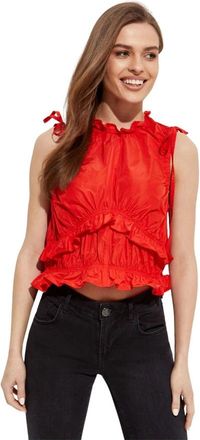 Kenzo Blouse - Dames - Blouses - Rood - 2XS - Polyester - Overhemden