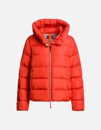 Parajumpers Womens Parajumpers Jinny Grenadine Red Hooded Down Jacket - Size: 10/8