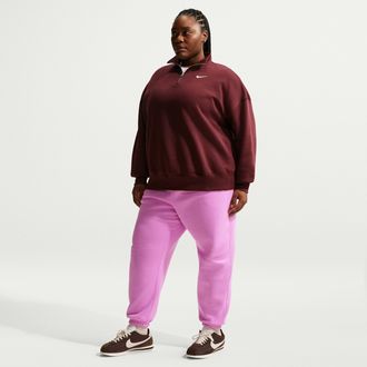Nike Womens Nike Sportswear Phoenix Fleece High-Waisted Oversized Sweatpants (Plus Size) in Purple | FZ5998-503
