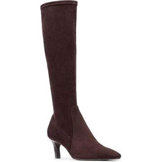 Donald J Pliner Womens Donald Pliner Beaufort Boots Dark Brown Snip Toe Knee High HAWK753