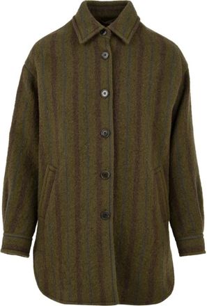 Aspesi Damesjas Model 1207 L532 21237 Militare - Dames - Overhemden - Groen - S - Overhemden