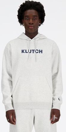 New Balance Mens X Klutch Essentials Fleece Hoodie - Ash Heather/Black Size S