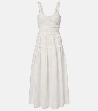 D&ocirc;en D&ocirc;en Marianne ruffled cotton poplin midi dress