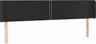 vidaXL Cabecero Con Led Cuero Sint&eacute;tico Negro 183x16x78/88 Cm Vidaxl