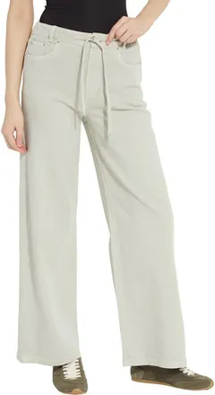 Lyss&eacute; Nellie Drawstring Wide Leg Jeans in Refined Taupe at Nordstrom, Size X-Large