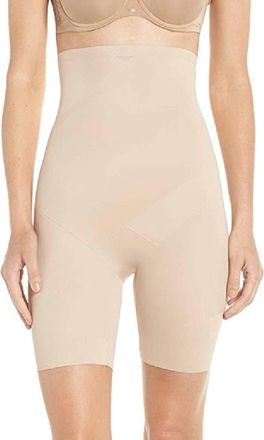 TC Fine Intimates Tummy Tux High-Waist Firm Control Thigh Slimmer In Warm Beige