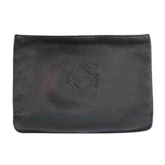 Loewe Pre-owned Pouch - Dames - Pre-owned - Zwart - Maat: ONE Size Leer