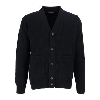 FILIPPO DE LAURENTIIS Cardigan Bott.Ml - Heren - Truien - Blauw - Maat: L Zijde