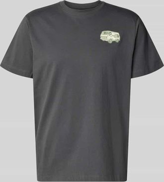 The North Face T-Shirt mit Label-Print und Rundhalsausschnitt in Anthrazit, Gr&ouml;&szlig;e XXL