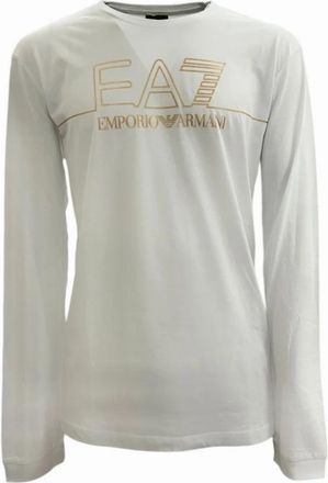 Emporio Armani Wit langemouw T-shirt 6Kpt 31Pjm 9Z1100 - Heren - Longsleeves - Wit - 3XL - Tops