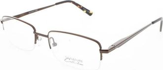 Signature Unisex Brown Rectangular Eyeglass Frames 1129Brown54
