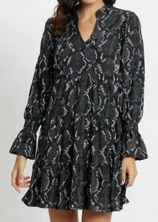 Jude Connally Tammi Floral Dress In Snakeskin