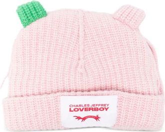 Charles Jeffrey Loverboy Chunky Ears Beanie - Dames - Hoeden - Roze - ONE Size - Accessoires
