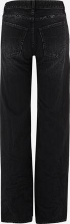 Balenciaga Womens Wide-Leg Cotton Denim Trousers Black