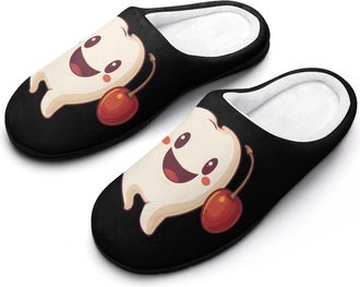 Generic Cherryteeth Womens Slippers Warm House Slippers Indoor House Shoes with Anti-Skid Rubber Sole