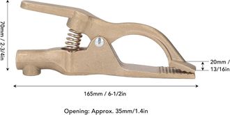 OEM Pinza De Tierra Para Soldadura De 35 Mm, Con Abertura De Lat&oacute;n, Buena Conductividad Y Resistencia A La Oxidaci&oacute;n, Capacidad De 500 A. Apta Para M&aacute;quin