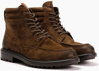 Osprey Mens Osprey London The Pentney Waxed Suede Mens Khaki Boots - Green - Size: 10