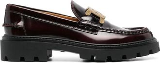 Tod's Bruine Leren Loafers met Hak - Dames - Loafers - Bruin - 41 EU - Leer - Schoenen