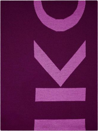 Pinko Sciarpa Pinko in lana con logo jacquard