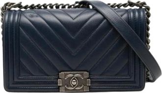 Chanel Pre-owned Vintage Schoudertas - Dames - Vintage Schoudertas - Blauw - ONE Size - Vintage
