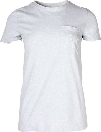 Max Mara Chest Pocket Logo T-Shirt in Grey Cotton
