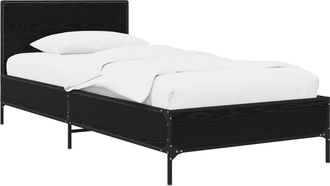 vidaXL Estructura De Cama Con Cabecero Roble Negro 80 X 200 Cm Vidaxl