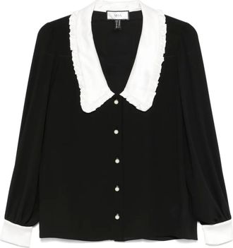 Nissa Camicia con dettagli a contrasto - Nero