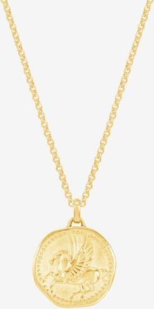 Dower & Hall Mens Overcome and Thrive Pegasus Talisman Necklace in Yellow Gold Vermeil at Nordstrom, Size 22