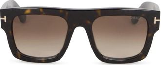 Tom Ford Fausto Acetaat Zonnebril - Heren - Zonnebrillen - Bruin - ONE Size - Accessoires