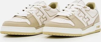 Fendi Low-Top Sneaker - Calf Leather Sneakers With Side Logo And Rubber So - Gr. 11 - in Weiß - für Damen