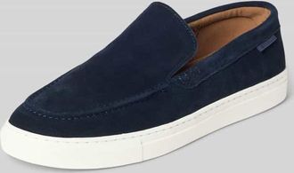 Poelman Loafer aus echtem Leder mit Logo-Detail in Marine, Gr&ouml;&szlig;e 43