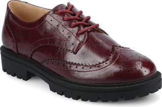 Journee Collection Women & apos;s Claudiya Medium and Wide Width Oxford
