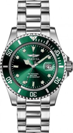 Invicta Pro Diver Quartz Green Dial Mens Watch 47355