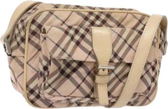 Burberry Pre-owned Cross Body Bags, female, Pink, Size: ONE SIZE Pre-owned Nylon Shoulder Bag