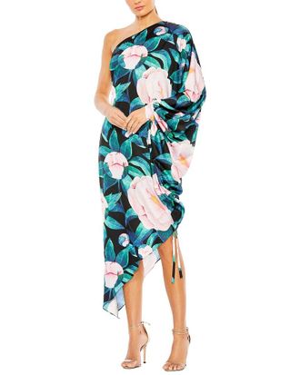 Mac Duggal Floral One Shoulder Dress