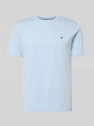 Tommy Hilfiger Regular Fit T-Shirt aus reiner Baumwolle in Hellblau, Gr&ouml;&szlig;e XXL