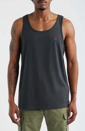 Rip Curl Shred Till Dead Cotton Graphic Tank in Washed Black at Nordstrom, Size Xx-Large