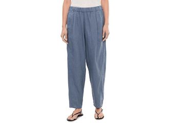 Eileen Fisher Organic Linen Ankle Pleated Lantern Pants Womens Clothing Flint : MD 28