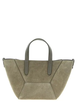 Brunello Cucinelli Grey BC Duo Mini Tote