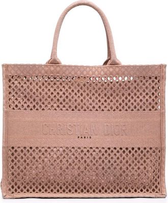 Dior Pre-owned Dior Large Embroidered Mesh Book Tote Ladies 9U1DFXOSGC3I2U8T