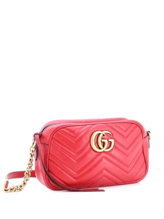 Gucci GG Marmont Shoulder Bag Matelasse Leather Small crossbody bag - Red