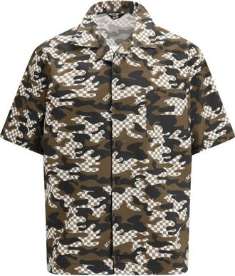 GCDS Multicolor Relaxed Camo Shirt