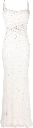 Jenny Packham Kabla floral-sequin bridal gown - women - Polyester/Polyester - 12 - White