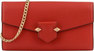 Pourchet Pochette S&egrave;vres - Dames - Clutches - Rood - ONE Size - Leer - Tassen