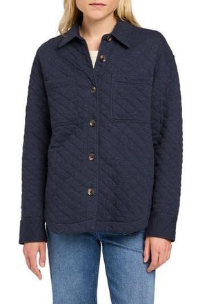 Faherty Epic Quilted Shirt Jacket in Navy Melange at Nordstrom Rack, Size X-Small