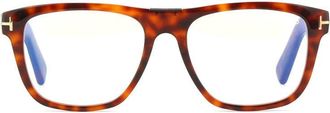 Tom Ford FT5902-B054 Tortoiseshell Square Full Rim Eyeglasses - Brown