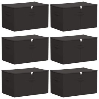 vidaXL Caja De Almacenamiento 6 Pcs Gris Antracita 55 X 35 X 32 Cm Vidaxl