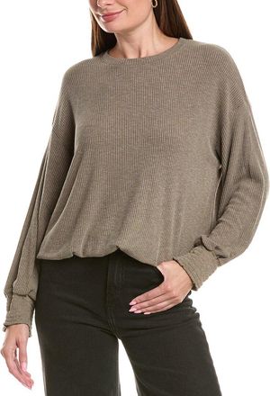Michael Stars Tia Ribbed Crewneck Sweatshirt