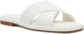 Anne Klein Khloe Crossover Strap Slide Sandal in White at Nordstrom Rack, Size 9.5