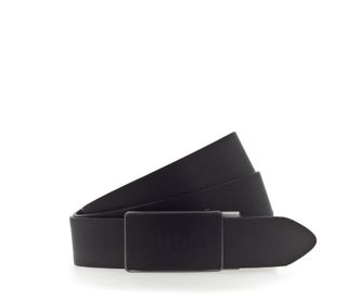 Mustang Koppelg&uuml;rtel MUSTANG Lucas, Herren, Gr. 11,5, schwarz, Rindsleder, unifarben, G&uuml;rtel Koppelg&uuml;rtel, Schliesse mit Logoschriftzug, modisch, 3,5 cm